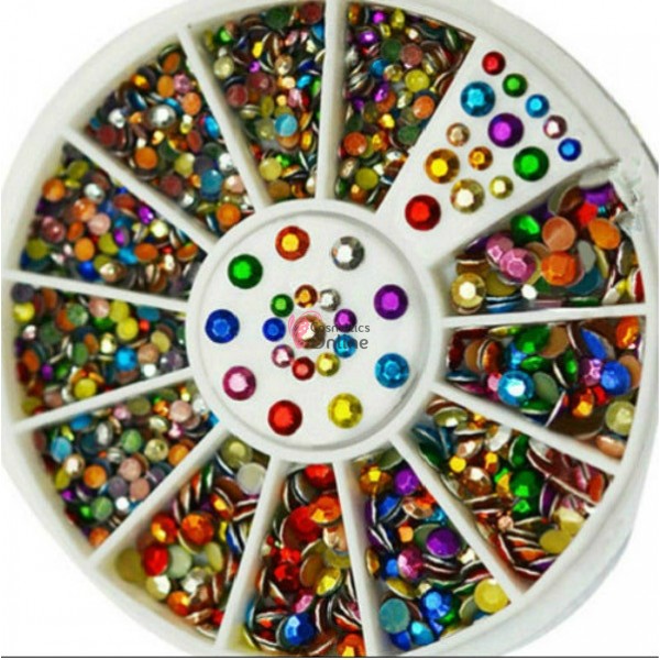 Carusel 3D pentru unghii C040 metalice Colorate 500 buc 1.5-3 mm